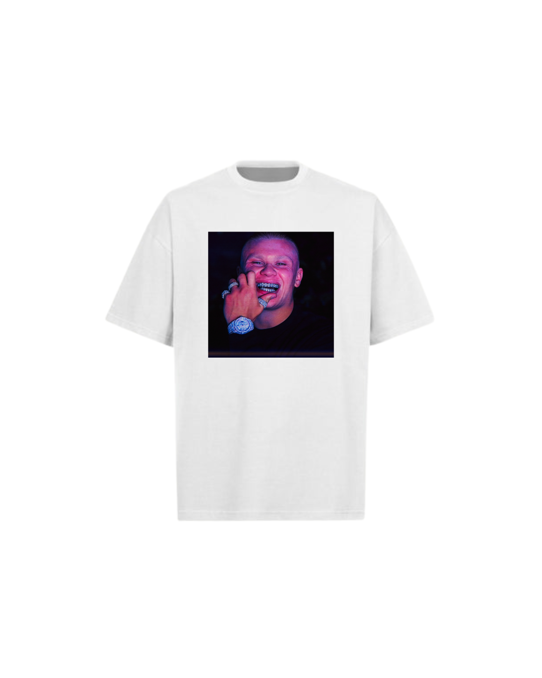 T-shirt blanc grillz – Haaland