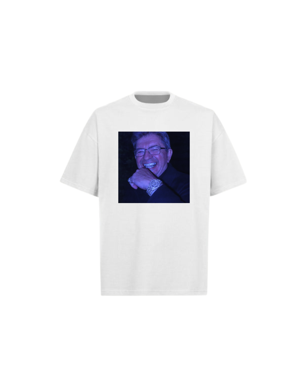 T-shirt blanc grillz – Melenchon