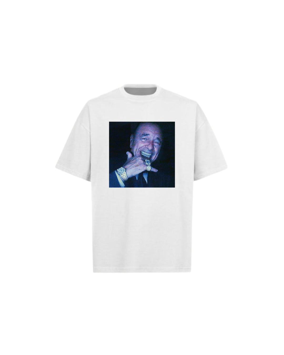 T-shirt blanc grillz – Chirac